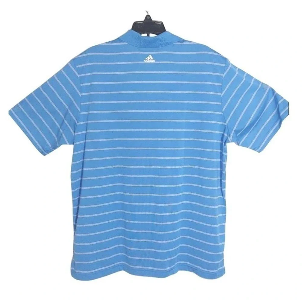 Adidas Men's Active Golf Puremotion Striped Polo Shirt  Sky Blue Size XL EUC
